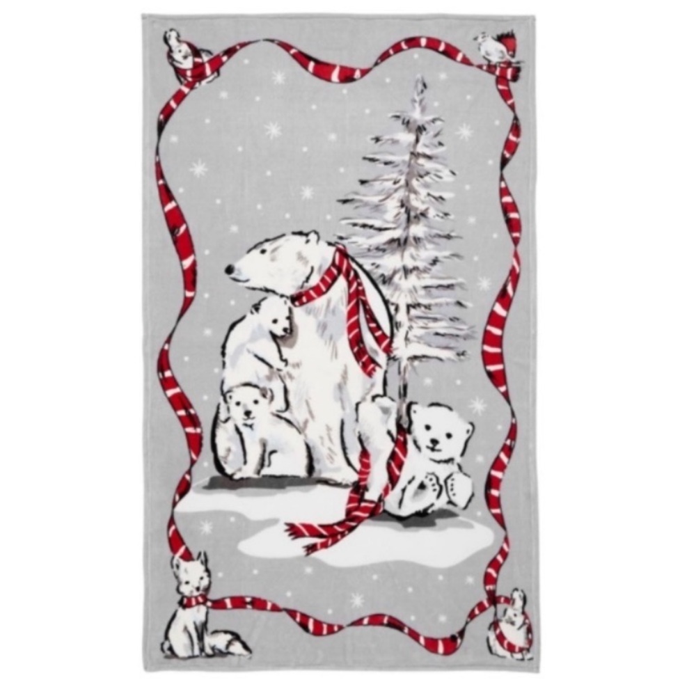 Vera Bradley Beary Merry cozy life blanket
